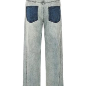 Concert Outfit Patchwork Color Blocking Jeans