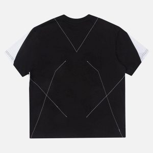Concert Outfit Patchwork Color Blocking Tee