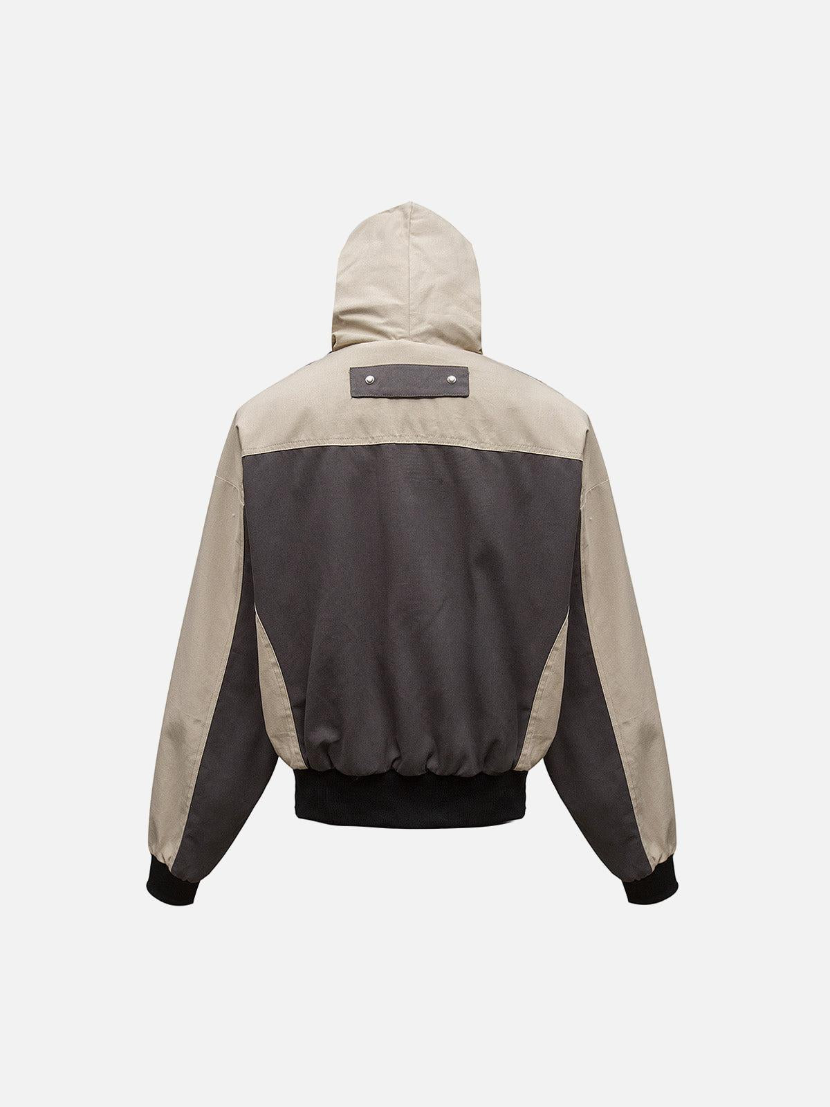 Concert Outfit Patchwork Embroidered Fur Hooded Jacket Concert Outfit Patchwork Embroidered Fur Hooded Jacket