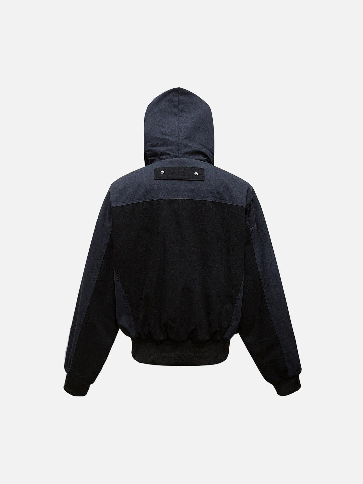 Concert Outfit Patchwork Embroidered Fur Hooded Jacket Concert Outfit Patchwork Embroidered Fur Hooded Jacket