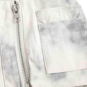 Concert Outfit Patchwork Faux Two-Piece Gradient Hooded Bomber Jacket