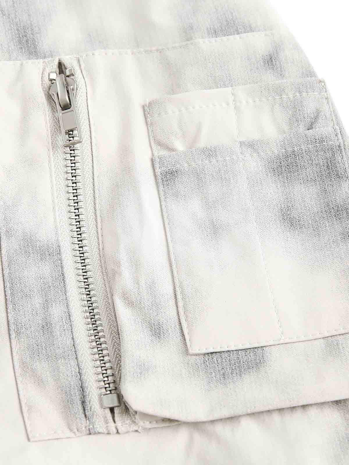 Concert Outfit Patchwork Faux Two-Piece Gradient Hooded Bomber Jacket Concert Outfit Patchwork Faux Two-Piece Gradient Hooded Bomber Jacket