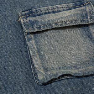 Concert Outfit Patchwork Multi-Pocket Jeans