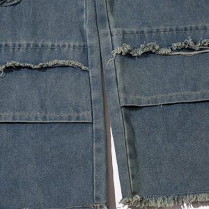Concert Outfit Patchwork Multi-Pocket Jeans