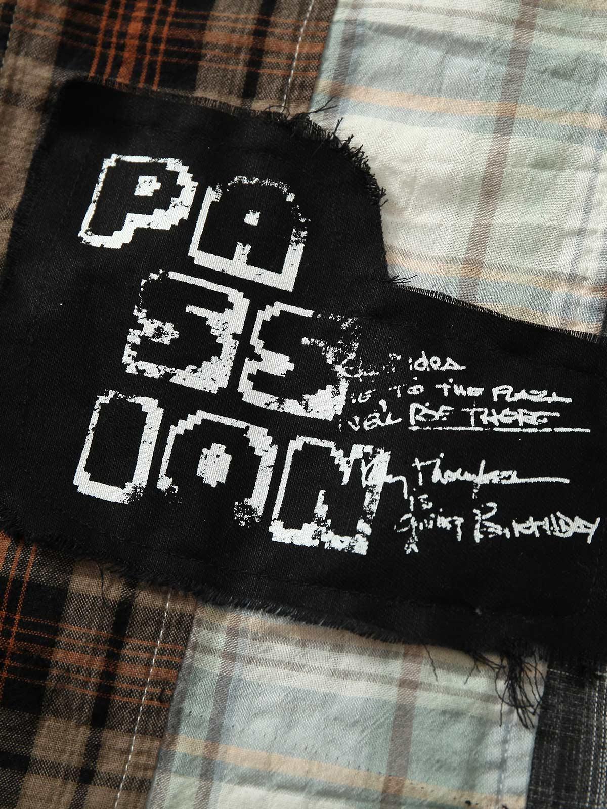 Concert Outfit Patchwork Plaid Short-Sleeve Shirt Concert Outfit Patchwork Plaid Short-Sleeve Shirt