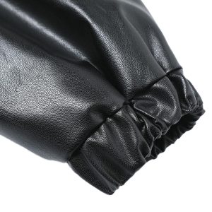 Concert Outfit Patchwork Pu Leather Motorcycle Jacket