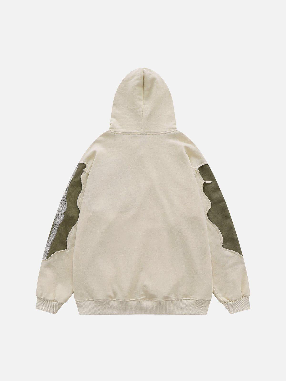 Concert Outfit Patchwork Skeleton Hoodie Concert Outfit Patchwork Skeleton Hoodie