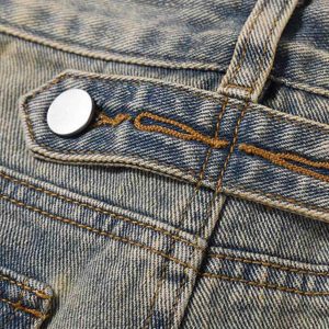 Concert Outfit Patchwork Stressed Jeans