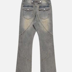 Concert Outfit Patchwork Stressed Jeans