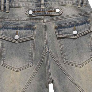 Concert Outfit Patchwork Stressed Jeans