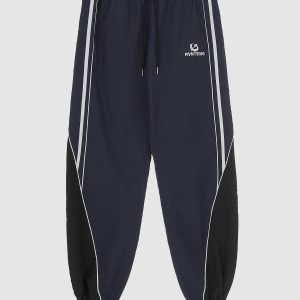 Concert Outfit Patchwork Tapered Leg Sweatpants