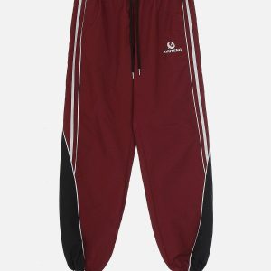 Concert Outfit Patchwork Tapered Leg Sweatpants