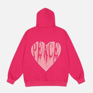 Concert Outfit Peace And Love Foam Print Cardigan Hoodie