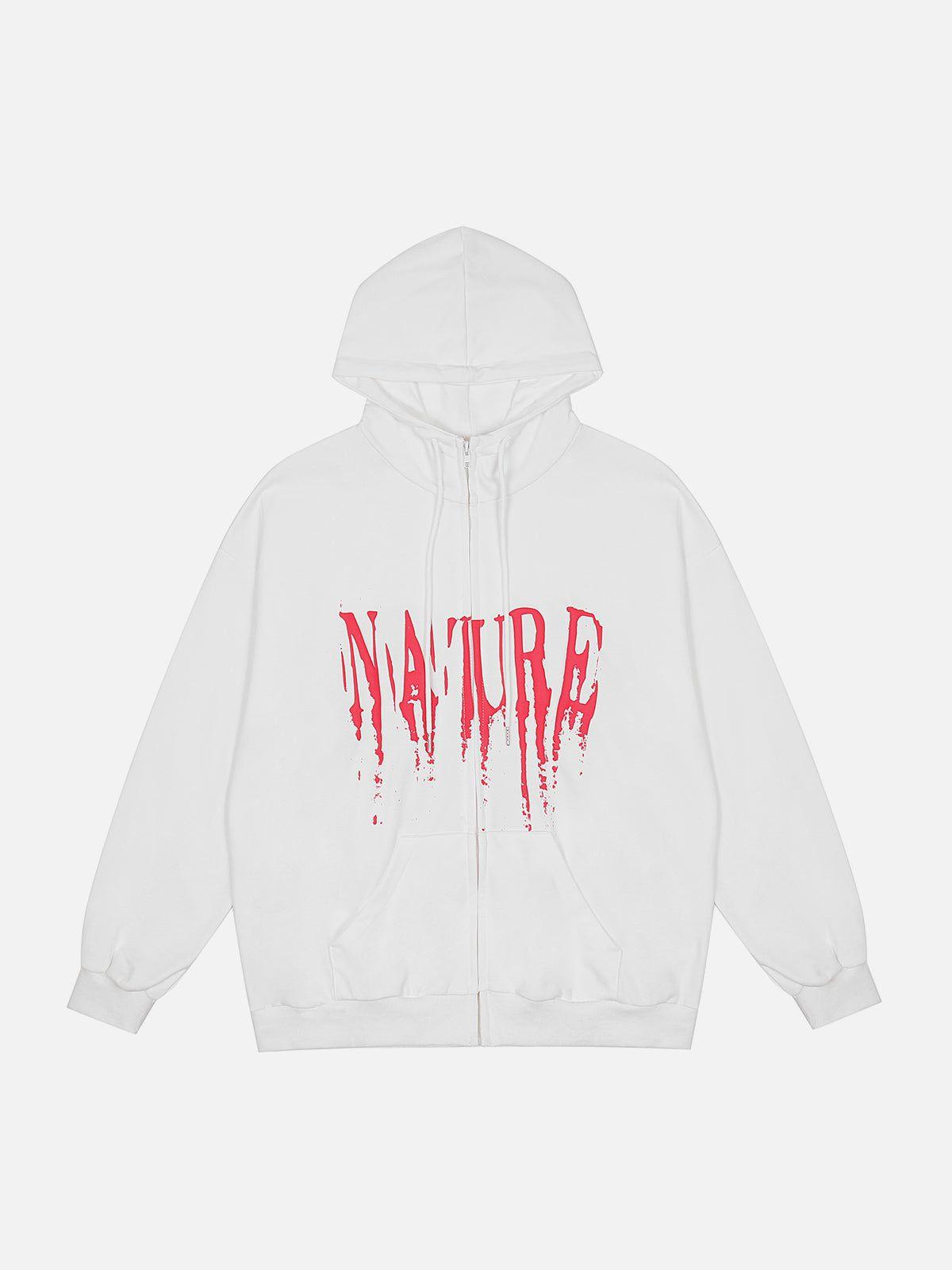 Concert Outfit Peace And Love Foam Print Cardigan Hoodie Concert Outfit Peace And Love Foam Print Cardigan Hoodie