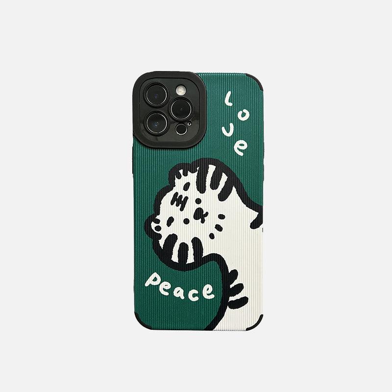 Concert Outfit Peace & Love Tiger Mobile Phone Case For iPhone