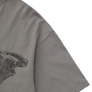 Concert Outfit Pencil Detail Skull Street Rap T-Shirt