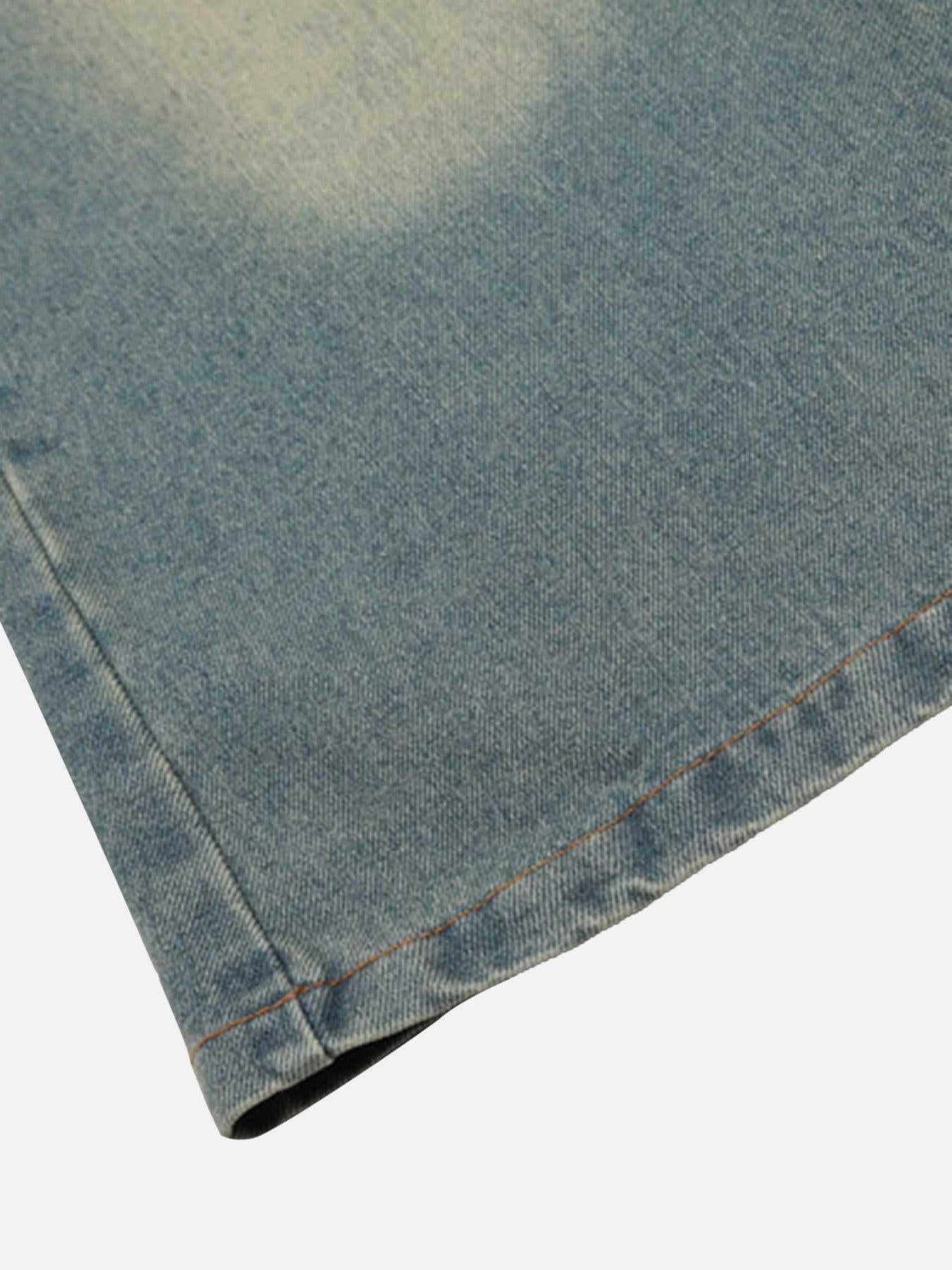 Concert Outfit Pentagram Embroidered Loose Jeans Concert Outfit Pentagram Embroidered Loose Jeans