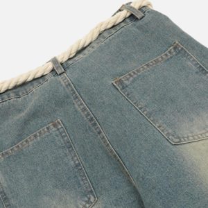 Concert Outfit Pentagram Embroidered Loose Jeans