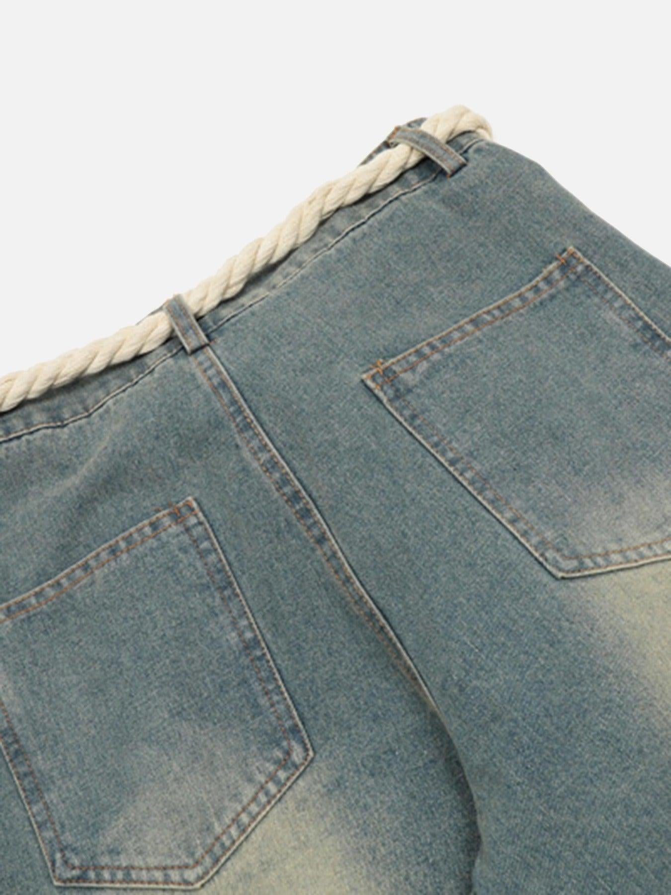 Concert Outfit Pentagram Embroidered Loose Jeans Concert Outfit Pentagram Embroidered Loose Jeans