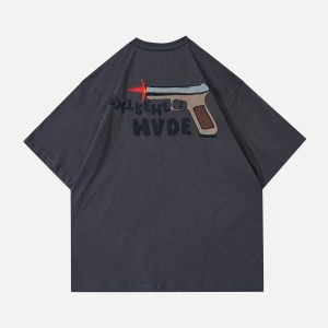 Concert Outfit Pistol Bear Graphic Tee