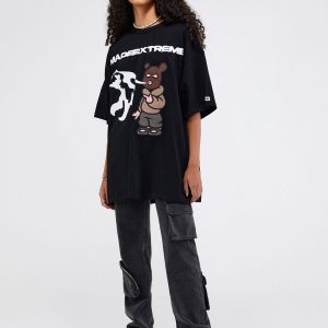 Concert Outfit Pistol Bear Graphic Tee