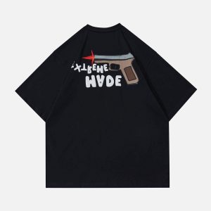 Concert Outfit Pistol Bear Graphic Tee