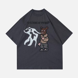 Concert Outfit Pistol Bear Graphic Tee