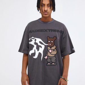 Concert Outfit Pistol Bear Graphic Tee