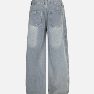 Concert Outfit Plaid Double Waist Baggy Jeans