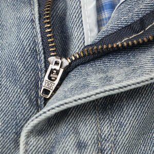 Concert Outfit Plaid Double Waist Baggy Jeans