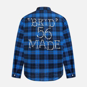 Concert Outfit Plaid Long Sleeve Shirt