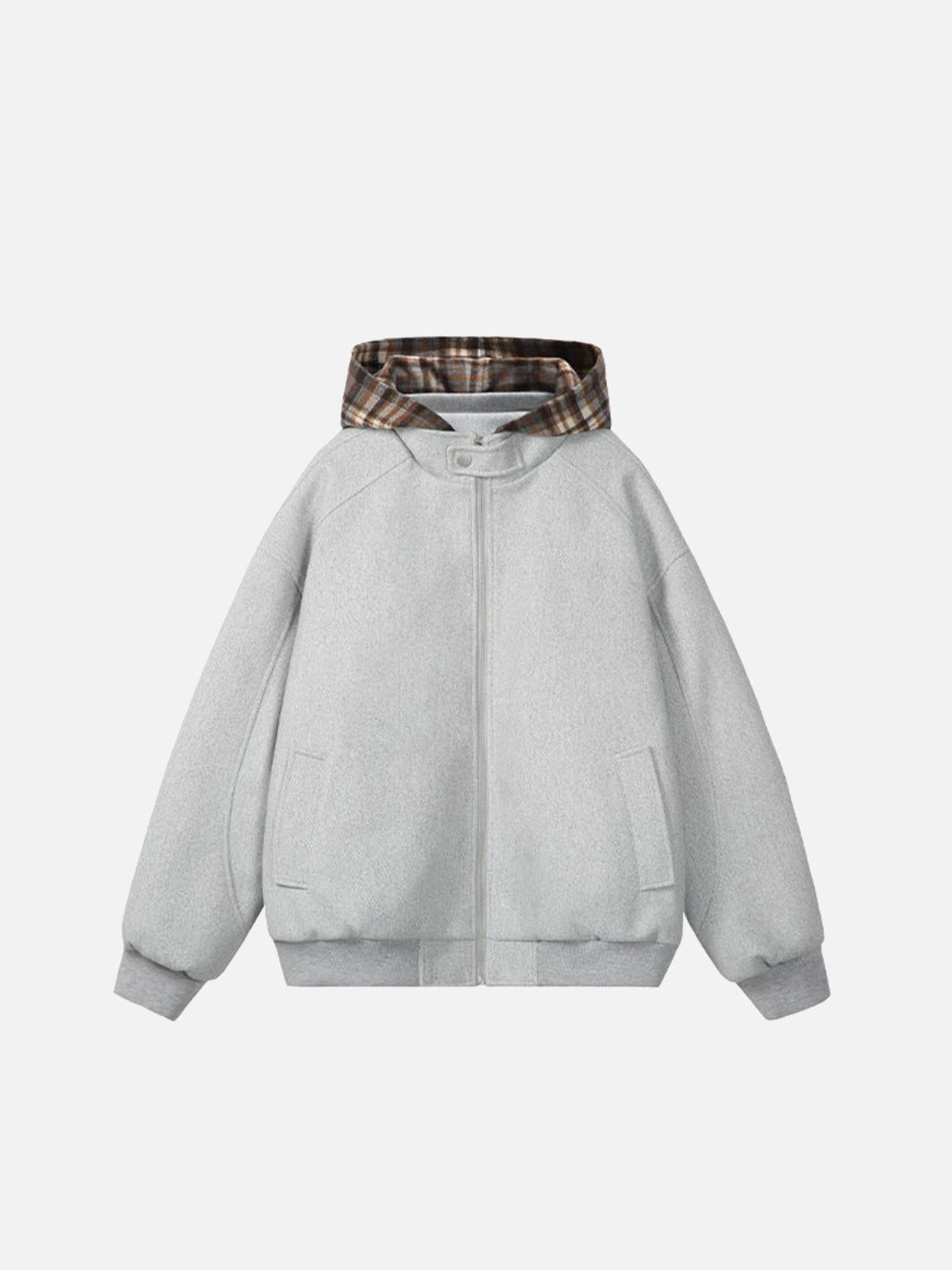 Concert Outfit Plaid Panel Hoodie Concert Outfit Plaid Panel Hoodie