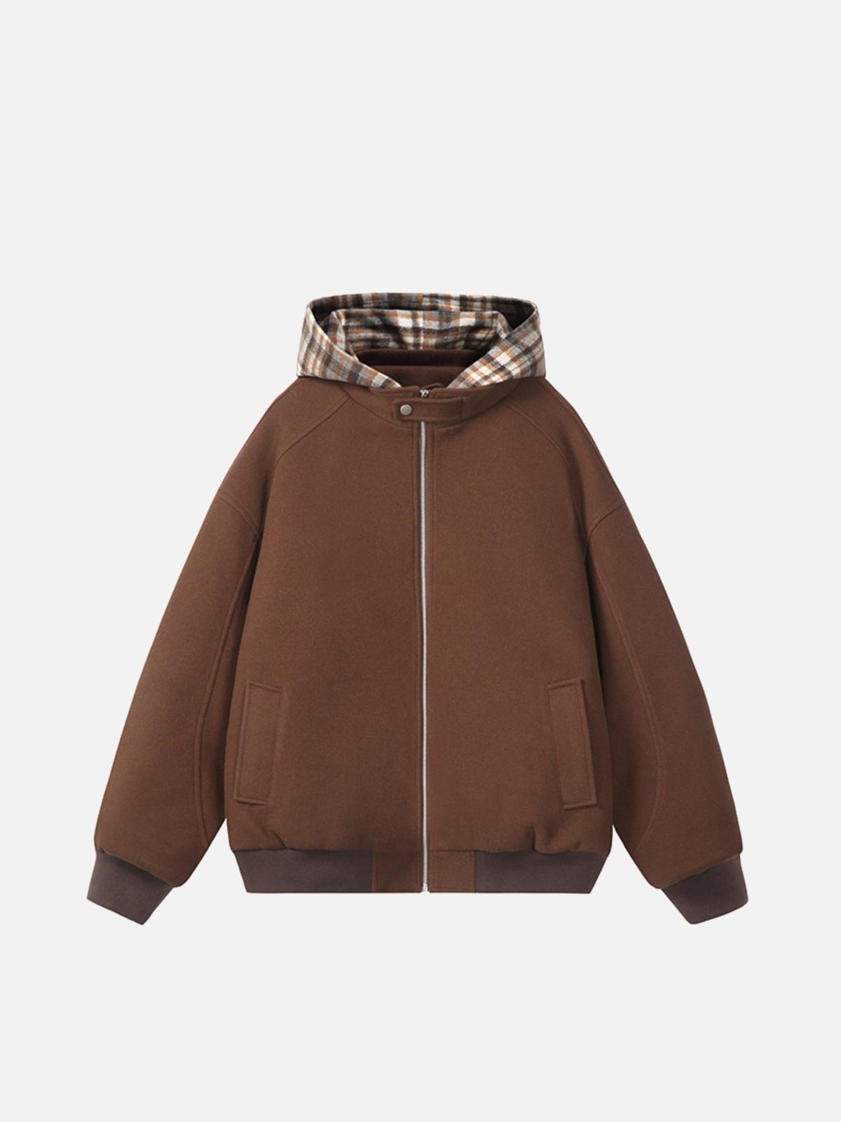 Concert Outfit Plaid Panel Hoodie Concert Outfit Plaid Panel Hoodie