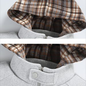 Concert Outfit Plaid Panel Hoodie