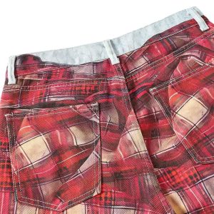 Concert Outfit Plaid Print Baggy Jeans