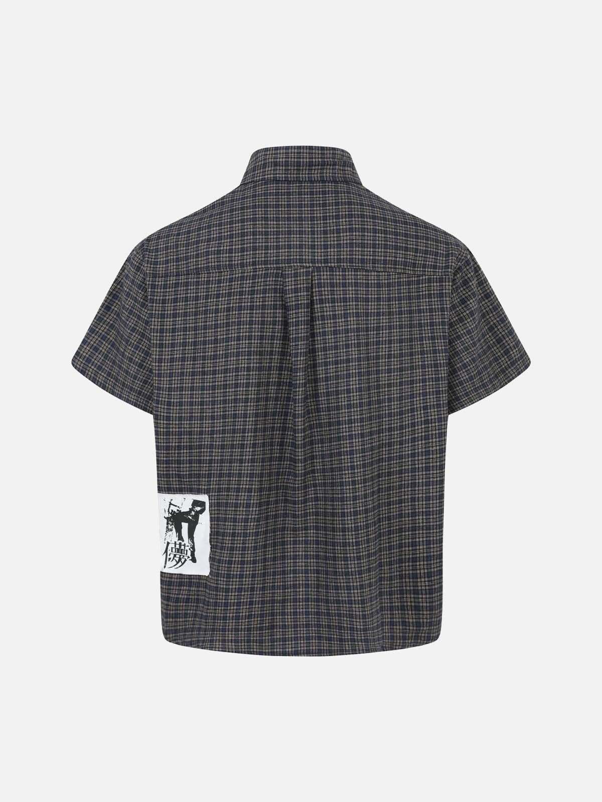 Concert Outfit Plaid Short Sleeve Polo Shirt Concert Outfit Plaid Short Sleeve Polo Shirt