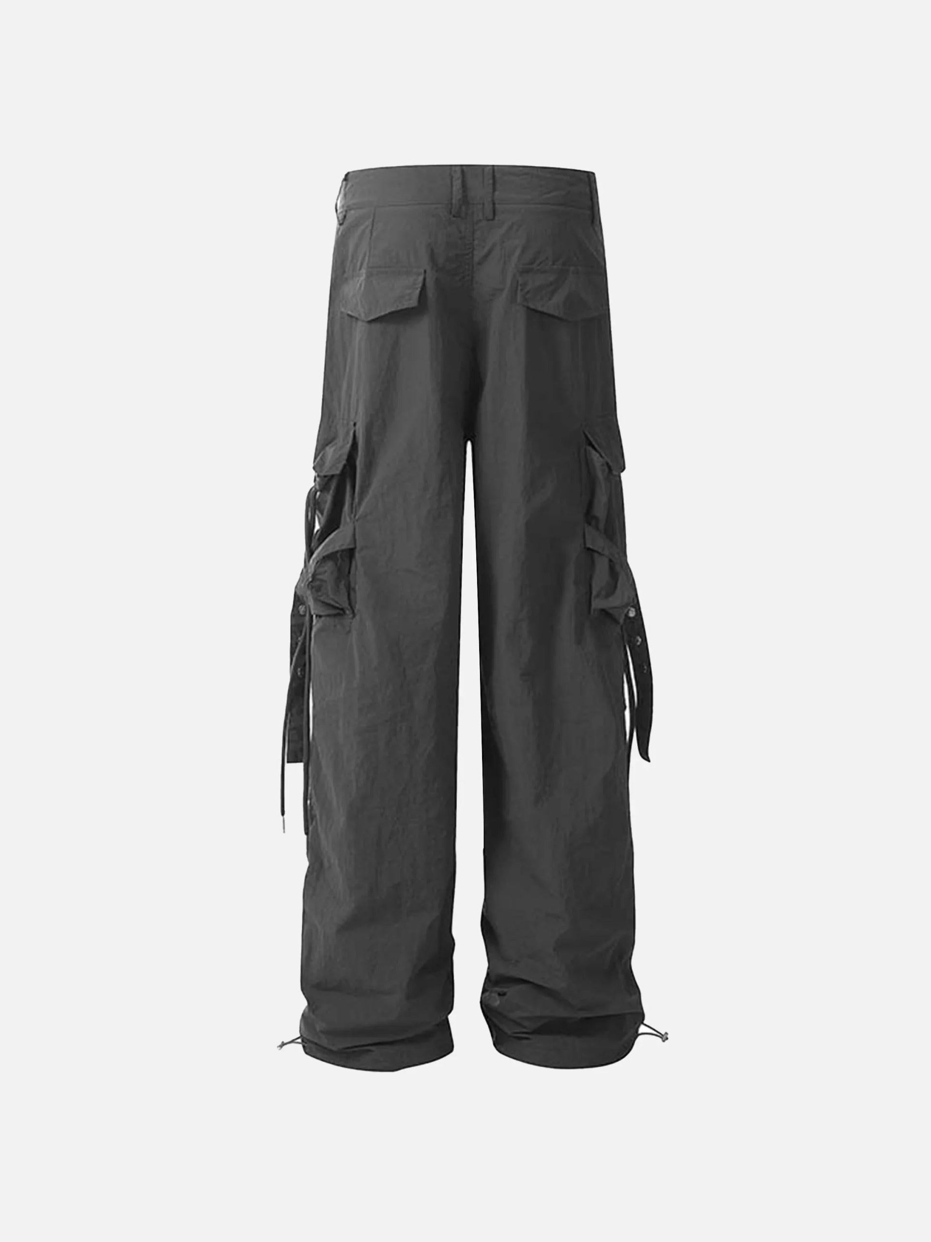 Concert Outfit Pleated Bandage Drawstring Cargo Pants Concert Outfit Pleated Bandage Drawstring Cargo Pants