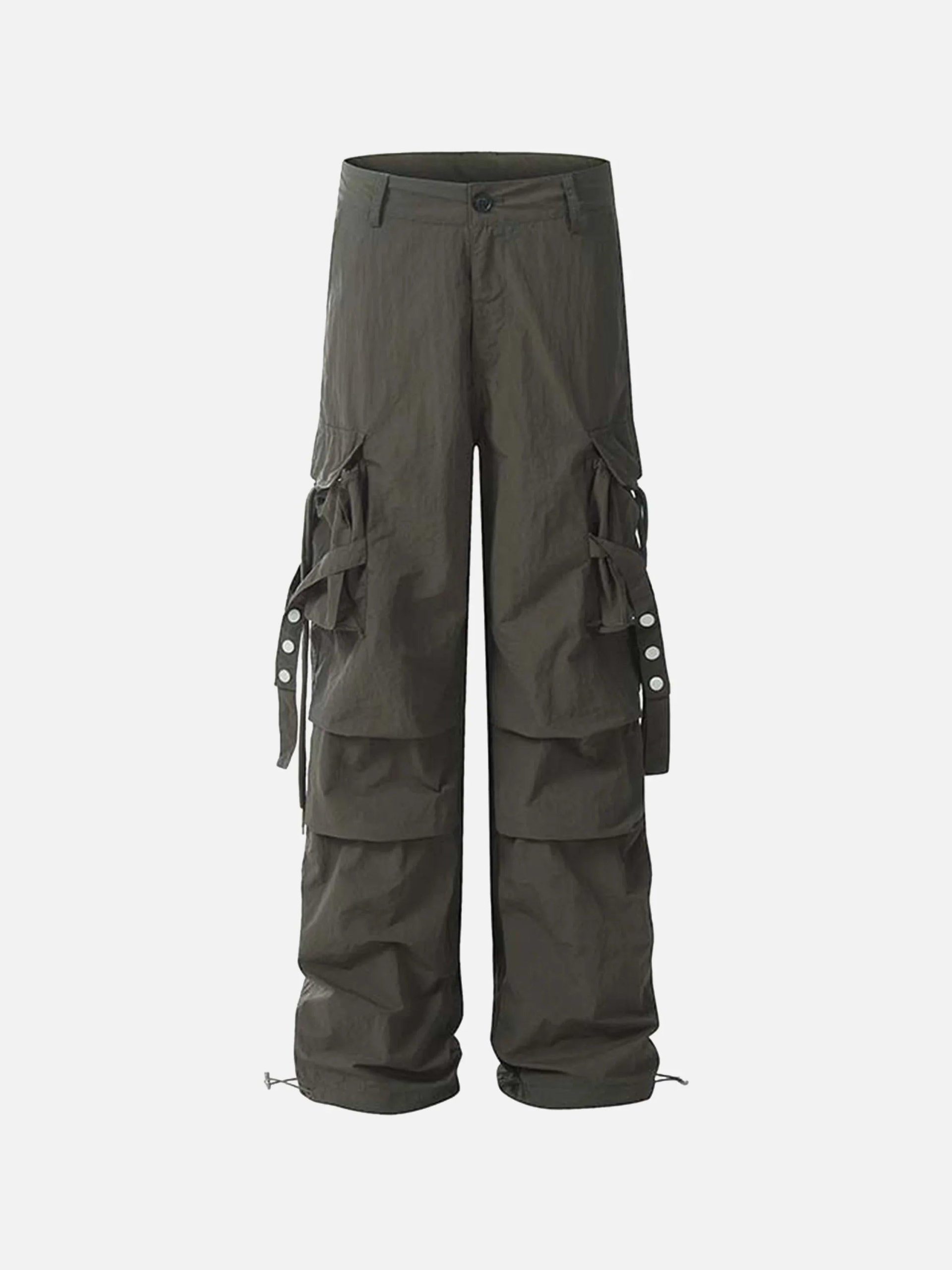 Concert Outfit Pleated Bandage Drawstring Cargo Pants Concert Outfit Pleated Bandage Drawstring Cargo Pants