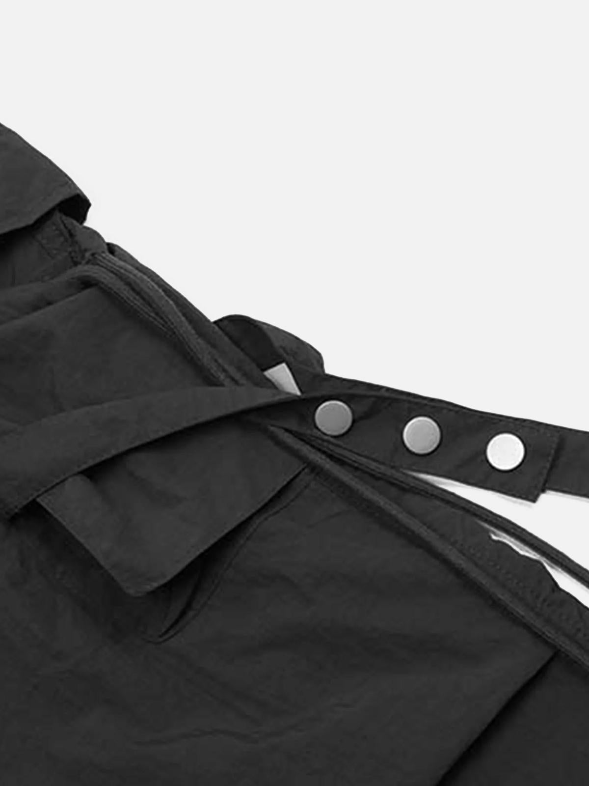 Concert Outfit Pleated Bandage Drawstring Cargo Pants Concert Outfit Pleated Bandage Drawstring Cargo Pants