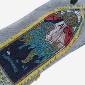 Concert Outfit Plum Embroidery Jeans