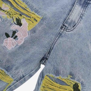 Concert Outfit Plum Embroidery Jeans