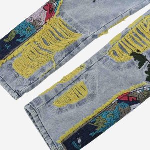 Concert Outfit Plum Embroidery Jeans