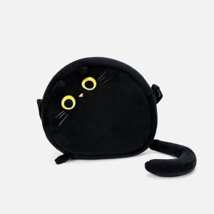 Concert Outfit Plush Cat Crossbody Bag