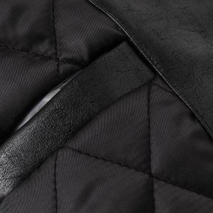 Concert Outfit Plush Collar Faux Leather Jacket