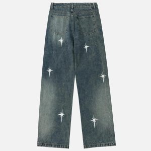 Concert Outfit Polaris Print Washed Straight Jeans