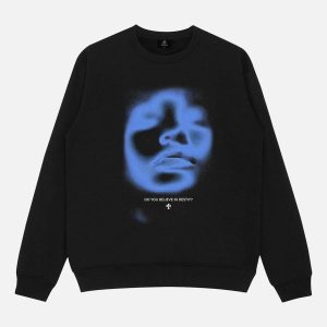 Concert Outfit Portrait Print Sweatshirt