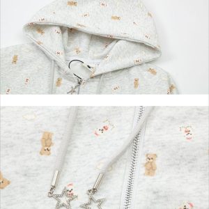 Concert Outfit Print Adorable Little Bear Hoodie