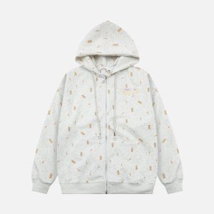 Concert Outfit Print Adorable Little Bear Hoodie