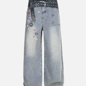 Concert Outfit Print RO Style Baggy Jeans