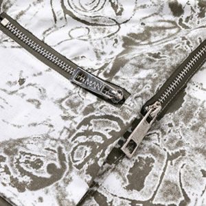 Concert Outfit Printed Drawstring Multi-Pocket Cargo Pants